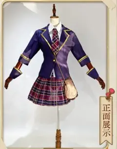 axes femme カレッジ風制服コーデ 3点セット パープル×ベージュ - メルカリ