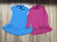 ポロラルフローレン ワンピース 2枚セット 水色 ピンク 120
