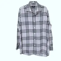 ゆったりサイズ感 BURBERRY LONDON ノバチェックシャツ　ピンク
