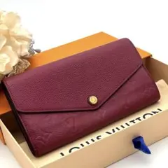 ルイヴィトン モノグラム アンプラント ポルトフォイユ サラ 長財布 ボルドー