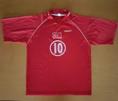 トルコ代表　adidas Turkey レプリカユニホーム Lサイズ　古着 トルコ代表 2002 adidas 選手用 ホーム（アウェイ）長袖 ユニフォーム