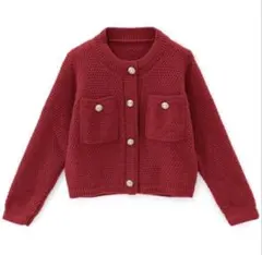 GRL ゴールドボタンショート丈ニットカーディガン[an1347]