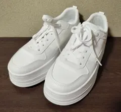 SHEIN ホワイト 厚底スニーカー 38 24.0~24.5cm