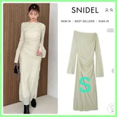 完売色♥️未開封✨SNIDEL フロッキーベロアドレープドレス