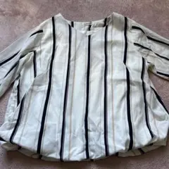 ストライプデザイン長袖シャツ