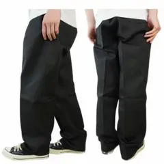 W32新品ディッキーズDICKIESスケートボーディングツイルパンツ黒874