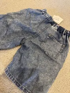 新品 ケミカルウォッシュ ハーフパンツ　デニム