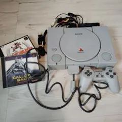 ソニー　PS1 PCPH-5500　メモリカード　ソフト2本付き