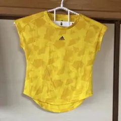 adidas 半袖Tシャツ イエロー 総柄
