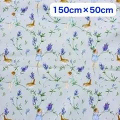 acufactumプリント生地 150cm×50cm【花と妖精と小鳥】コットン