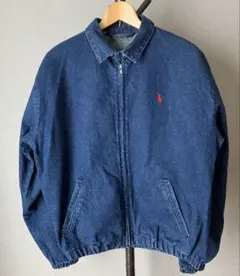 【極美品/濃紺】90s ポロ ラルフローレン デニム スウィングトップ
