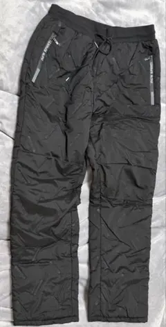 フリース裏地 ブラックカジュアルパンツ