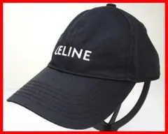 CELINE　セリーヌ　ロゴ刺繍入り　ベースボールキャップ　中古　Mイ-507のサムネイル