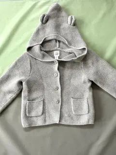 baby GAP フード付きカーディガン 12-18ヶ月 グレー
