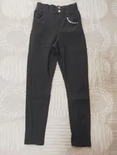 黒 スキニーパンツ ウエストゴム 150