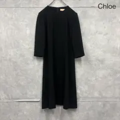 Chloe ブラックフォーマル 礼服 ワンピース　日本製 N2670