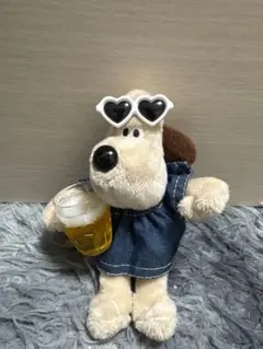 【人気】ウォレスとグルミット グルミット ぬいぐるみ マスコット ビール サング