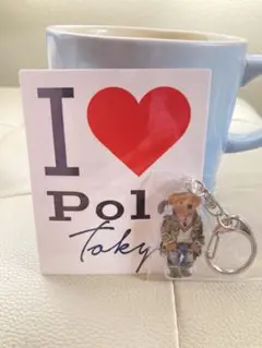 ポロラルフローレン　ノベルティ　ベアキーホルダー　ステッカー