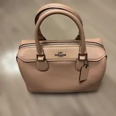 【人気色】COACH コーチ ハンドバッグ 斜め掛け 2WAY レザー　薄ピンク