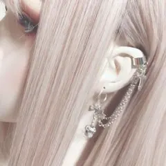 量産型イヤリング イヤーカフ 王冠と十字架