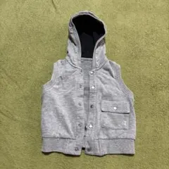 COMME CA DU MODE フード付きベスト グレー