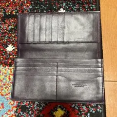 パープルレザー 長財布 複数カードポケット　ビジネスレザーファクトリー