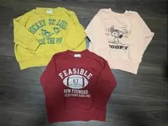 保育園着　まとめ売り　100cm 裏毛　トレーナー　３枚セット