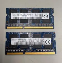 【中古】ノートパソコン用メモリ DDR3 8GB 2枚セット SODIMM