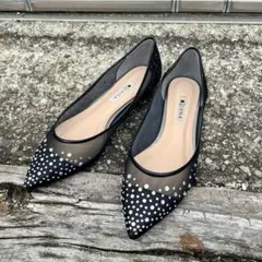 DIANA ダイアナ ビジュー付き フラットシューズ