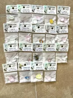 Swarovski クリスタルデコレーションパーツ 19袋セット