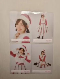 櫻坂46 松田里奈 2024年クリスマスサンタ衣装 生写真 4枚セット