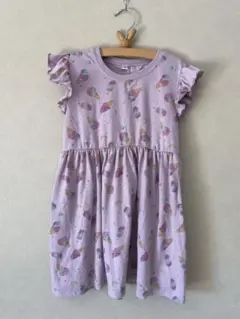 西松屋　アイスクリーム柄ワンピース　サイズ120 パープル