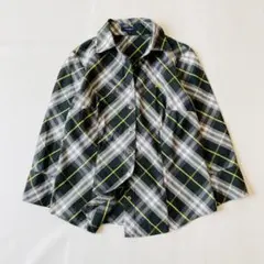 【美品】バーバリー　シャツ　ノバチェック　ナイト＆ホース　ロゴ刺繍　七分袖　42