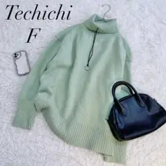 テチチ/ニット/セーター/ハイネック/長袖/ミントグリーン/Fサイズ
