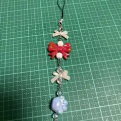 Ribbon×肉球ストラップ