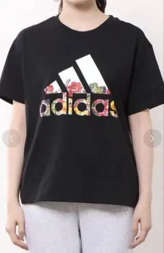 adidas フラワープリント 半袖Tシャツ