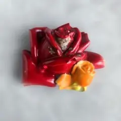 九谷焼　帯留　金彩　バラ　薔薇　R5　陶磁器　着物　伝統工芸　アンティーク
