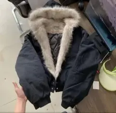 短丈　ファー　ジャケット　fur foodie jacket y2k