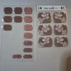 フラワー柄ピンク系ジェルネイルシール