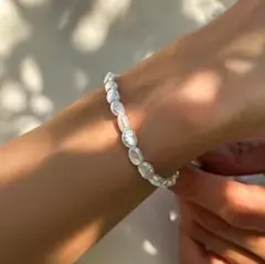 8★売り切り★レディース パール ブレスレット 真珠 ホワイト 光沢感 上品