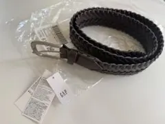 新品未使用品　GAP 編み込みレザーベルト 茶 ブラウンのサムネイル