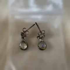 ピアス　シルバー？　ムーンストーン？　難あり　未使用