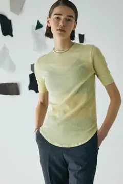【人気完売品】RIM.ARK　リムアーク　Crepey Tシャツ　イエローのサムネイル