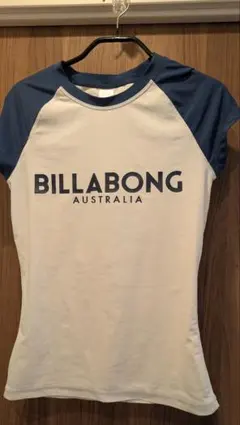 BILLABONG ラッシュガード サイズ10 ホワイト/ネイビー　Мサイズ