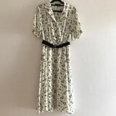 ワンウェイ　花柄シャツドレス　Mサイズ