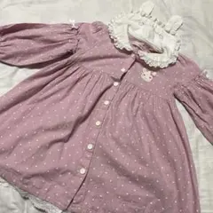 【クーラクール】100ピンク水玉ワンピース【coeur a coeur】