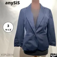 anySiS エニィスィス ジャケット 1つボタン ネイビー 通勤 オフィス 3