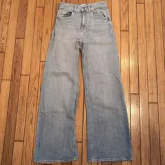 H＆Mストレートデニム ライトブルー EUR34 US2