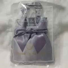 Maison de FLEUR エコバッグ グレーッシュブルー ミニリボントート