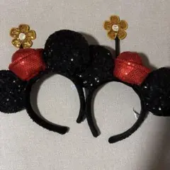 ミニーマウス スパンコールカチューシャ 2個セット